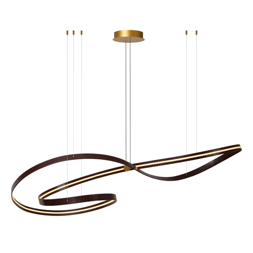 Lucide SLALOM - Suspension - LED Dim. - CCT - 1x80W 2200K/4000K - Café | Premium - détail 4